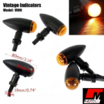Vintage Cafe Racer Style Black Led