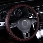 STEERING WHEEL COVER WITH RED
