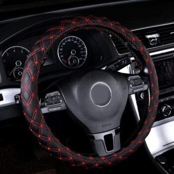 STEERING WHEEL COVER WITH RED